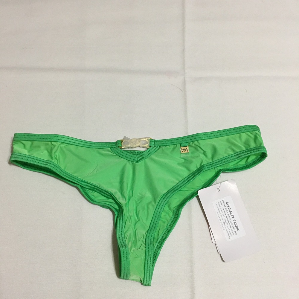 Wicked Weasel Cheeky Bikini Bottom 2689 Womens Small Green Pine Lime NWT